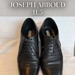 Joseph Abboud Black Leather Oxford Dress Shoes – Size 11.5